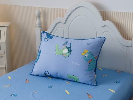 Комплект постельного белья Софи де Марко Crocodile (синий) с одеялом 1,5-спальный