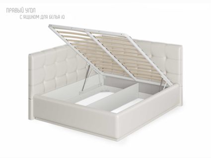 Кровать Nuvola Sabina угловая Velutto 26 (с подъемным механизмом) 200х190