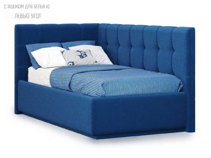 Кровать Nuvola Sabina угловая Velutto 26 (с подъемным механизмом) 200х190