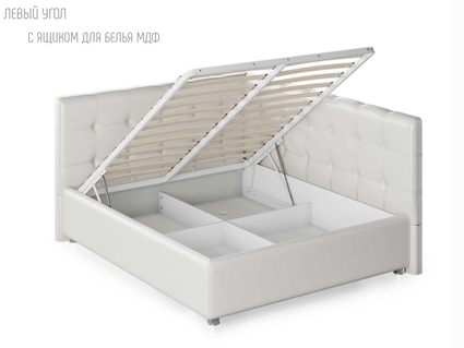 Кровать Nuvola Sabina угловая Velutto 14 (с подъемным механизмом) 120х190