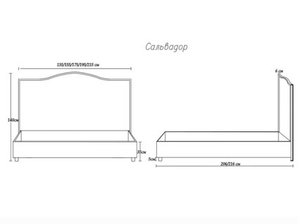 Кровать Димакс Сальвадор Нуар с подъемным механизмом 180х190