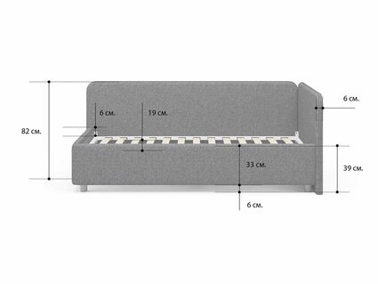 Кровать Сонум Capri Экокожа Коричневый перламутр (с подъемным механизмом) 80х190