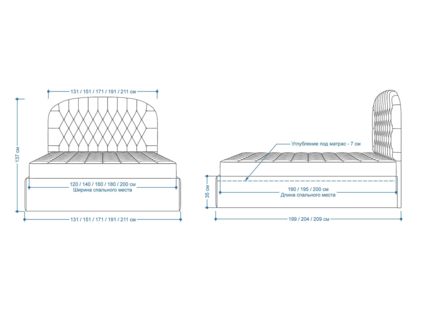 Кровать Lonax Венеция велюр Dolly-3 (с подъемным механизмом) 200х195