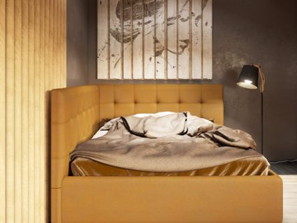 Кровать Nuvola Sabina угловая Velutto 26 (с подъемным механизмом) 200х190