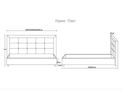 Кровать Димакс Норма + Нуар с подъемным механизмом 160х200